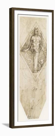 Etude pour le sceau de l'Accademia del Disegno avec la figure d'Artémis-Benvenuto Cellini-Framed Premium Giclee Print