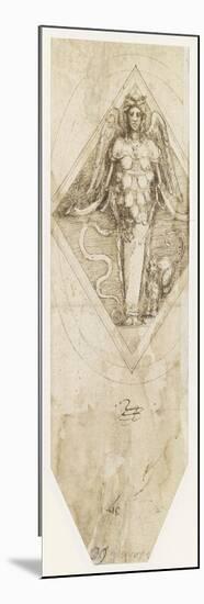 Etude pour le sceau de l'Accademia del Disegno avec la figure d'Artémis-Benvenuto Cellini-Mounted Premium Giclee Print