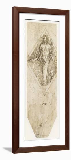 Etude pour le sceau de l'Accademia del Disegno avec la figure d'Artémis-Benvenuto Cellini-Framed Premium Giclee Print