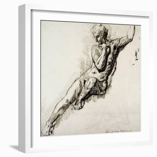 Etude pour Léda-Gustave Moreau-Framed Giclee Print