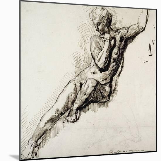 Etude pour Léda-Gustave Moreau-Mounted Giclee Print