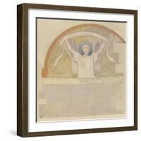 Etude pour un ange portant un phylactère intitulé Gloria in excelsis deo-Charles Lameire-Framed Giclee Print