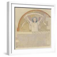 Etude pour un ange portant un phylactère intitulé Gloria in excelsis deo-Charles Lameire-Framed Giclee Print