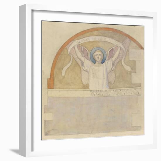 Etude pour un ange portant un phylactère intitulé Gloria in excelsis deo-Charles Lameire-Framed Giclee Print