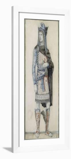 Etude pour un costume de théâtre : Mercure (dans la pomme de Théodore de Banville en 1865)-Gustave Moreau-Framed Premium Giclee Print