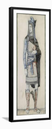 Etude pour un costume de théâtre : Mercure (dans la pomme de Théodore de Banville en 1865)-Gustave Moreau-Framed Premium Giclee Print