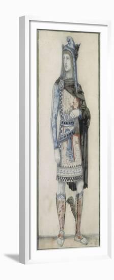 Etude pour un costume de théâtre : Mercure (dans la pomme de Théodore de Banville en 1865)-Gustave Moreau-Framed Premium Giclee Print