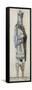Etude pour un costume de théâtre : Mercure (dans la pomme de Théodore de Banville en 1865)-Gustave Moreau-Framed Stretched Canvas