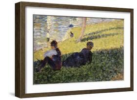 Etude pour "un dimanche après midi à l'île de la Grande Jatte"-Georges Seurat-Framed Giclee Print