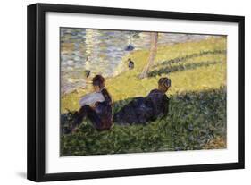 Etude pour "un dimanche après midi à l'île de la Grande Jatte"-Georges Seurat-Framed Giclee Print