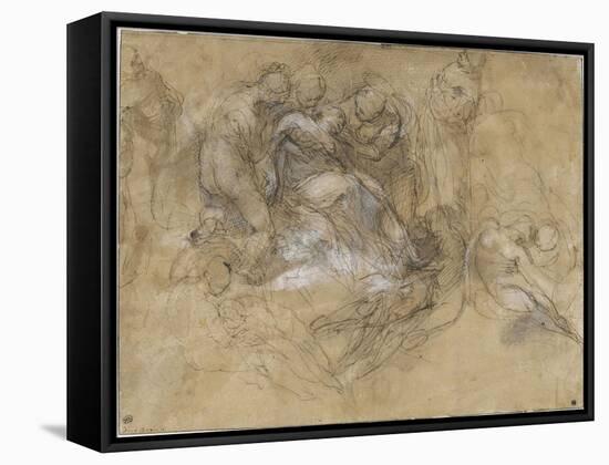 Etude pour un évanouissement de la vierge-Federico Barocci-Framed Stretched Canvas