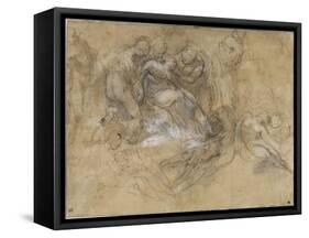 Etude pour un évanouissement de la vierge-Federico Barocci-Framed Stretched Canvas