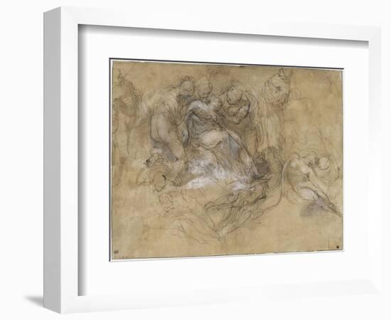 Etude pour un évanouissement de la vierge-Federico Barocci-Framed Giclee Print