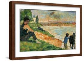 Etude pour une baignade-Georges Seurat-Framed Giclee Print