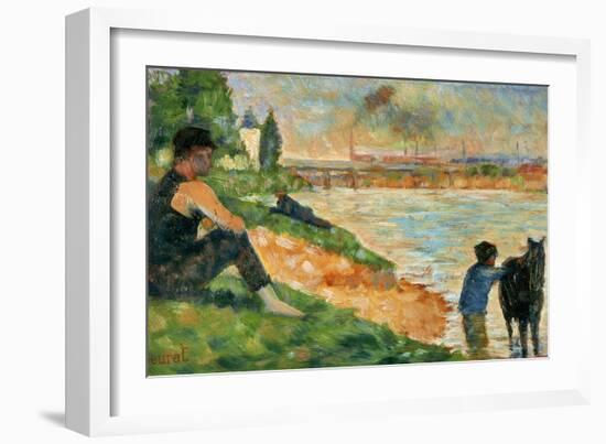 Etude pour une baignade-Georges Seurat-Framed Giclee Print