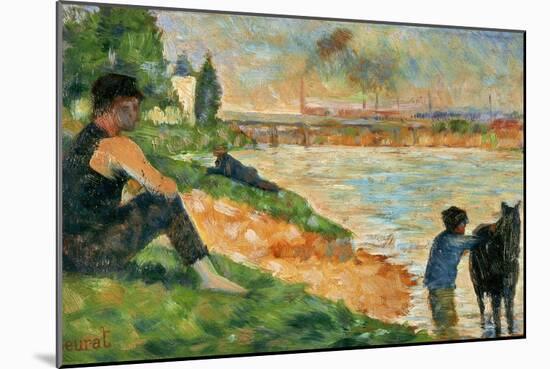 Etude pour une baignade-Georges Seurat-Mounted Giclee Print