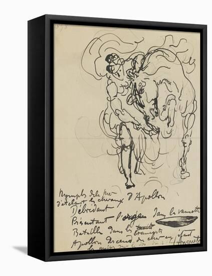 Etude pour une nymphe débridant l'un des chevaux d'Apollon-Louis Anquetin-Framed Stretched Canvas