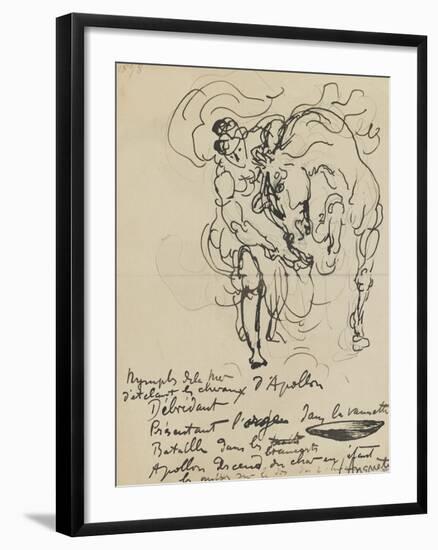 Etude pour une nymphe débridant l'un des chevaux d'Apollon-Louis Anquetin-Framed Giclee Print