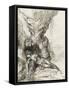 Etude pour une pietà-Gustave Moreau-Framed Stretched Canvas