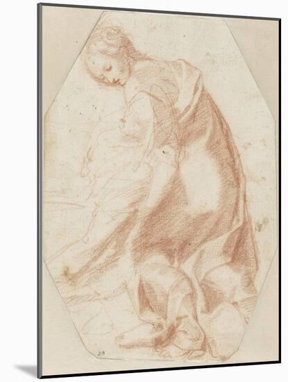 Etude pour une sainte Madeleine soutenant la Vierge-Federico Barocci-Mounted Giclee Print