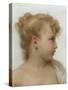Etude: Tete de Petite Fille, 1888-William Adolphe Bouguereau-Stretched Canvas
