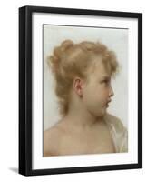 Etude: Tete de Petite Fille, 1888-William Adolphe Bouguereau-Framed Giclee Print