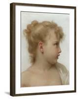 Etude: Tete de Petite Fille, 1888-William Adolphe Bouguereau-Framed Giclee Print