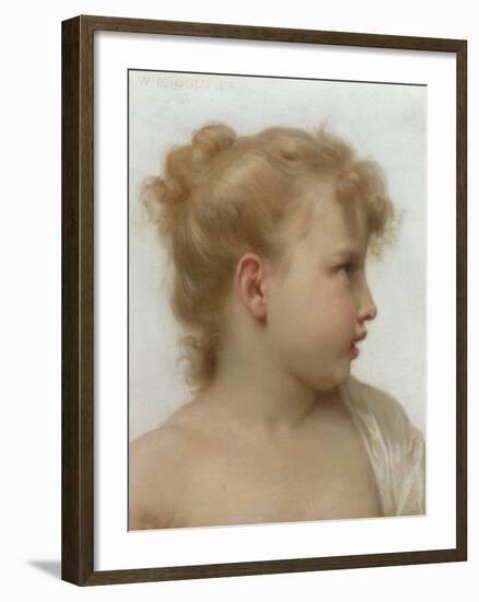 Etude: Tete de Petite Fille, 1888-William Adolphe Bouguereau-Framed Giclee Print
