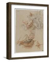 Etudes d'un ange musicien-Charles de La Fosse-Framed Giclee Print