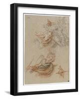 Etudes d'un ange musicien-Charles de La Fosse-Framed Giclee Print