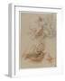 Etudes d'un ange musicien-Charles de La Fosse-Framed Giclee Print