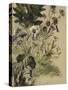 Etudes de fleurs : Soucis, hortensias et reines- marguerites; vers 1840-1850-Eugene Delacroix-Stretched Canvas