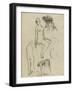 Etudes de nus féminins, d'une femme courbée, d'un buste de femme chapeautée-Paul Gauguin-Framed Giclee Print