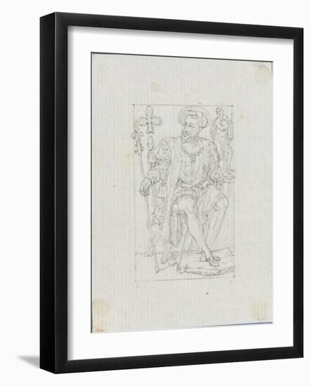 Etudes pour un jeu de carte à jouer-null-Framed Giclee Print