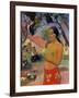 Eu Haere Ia Oe (Woman Holding a Fruit. Where are You Going), 1893-Paul Gauguin-Framed Giclee Print