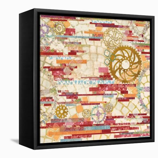 EU Timetable I Red-Kathy Ferguson-Framed Stretched Canvas