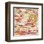 EU Timetable I Red-Kathy Ferguson-Framed Art Print