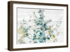 Eucalyptus I on Shiplap Crop-Danhui Nai-Framed Art Print