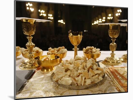Eucharist in Notre Dame Cathedral, Paris, France, Europe-null-Mounted Photographic Print