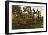 Eudimorphodon and Peteinosaurus Pterosaurs in a Swampy Triassic Scene-Stocktrek Images-Framed Premium Giclee Print