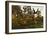 Eudimorphodon and Peteinosaurus Pterosaurs in a Swampy Triassic Scene-Stocktrek Images-Framed Art Print