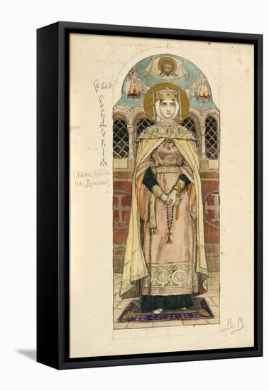 Eudoxia of Moscow (Study for Frescos in the St Vladimir's Cathedral of Kie), 1884-1889-Viktor Mikhaylovich Vasnetsov-Framed Stretched Canvas