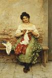 The Seamstress-Eugen Blaas-Giclee Print