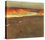 Through the Heathland-Eugen Bracht-Stretched Canvas