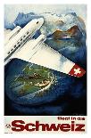 Fliegt in die Schweiz-Eugen Häfelfinger-Framed Art Print