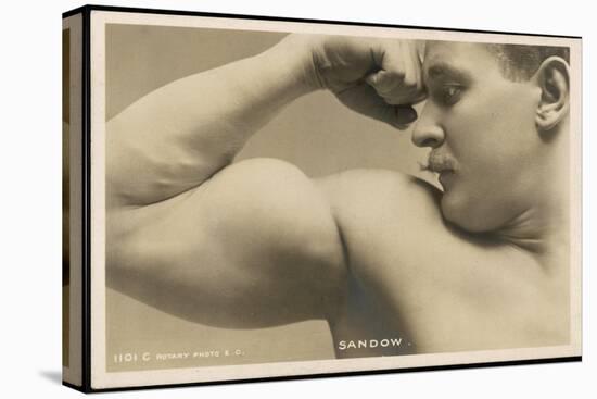 Eugen Sandow American Exponent of Physical Fitness Showing off His Arm Muscles-null-Stretched Canvas