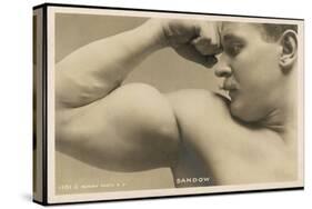 Eugen Sandow American Exponent of Physical Fitness Showing off His Arm Muscles-null-Stretched Canvas