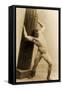 Eugen Sandow Holding a Pillar, in Classical Ancient Greco-Roman Pose, C.1897-null-Framed Stretched Canvas