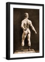 Eugen Sandow, in Classical Ancient Greco-Roman Pose, C.1893-Napoleon Sarony-Framed Premium Photographic Print