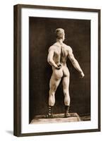 Eugen Sandow, in Classical Ancient Greco-Roman Pose, C.1893-Napoleon Sarony-Framed Photographic Print